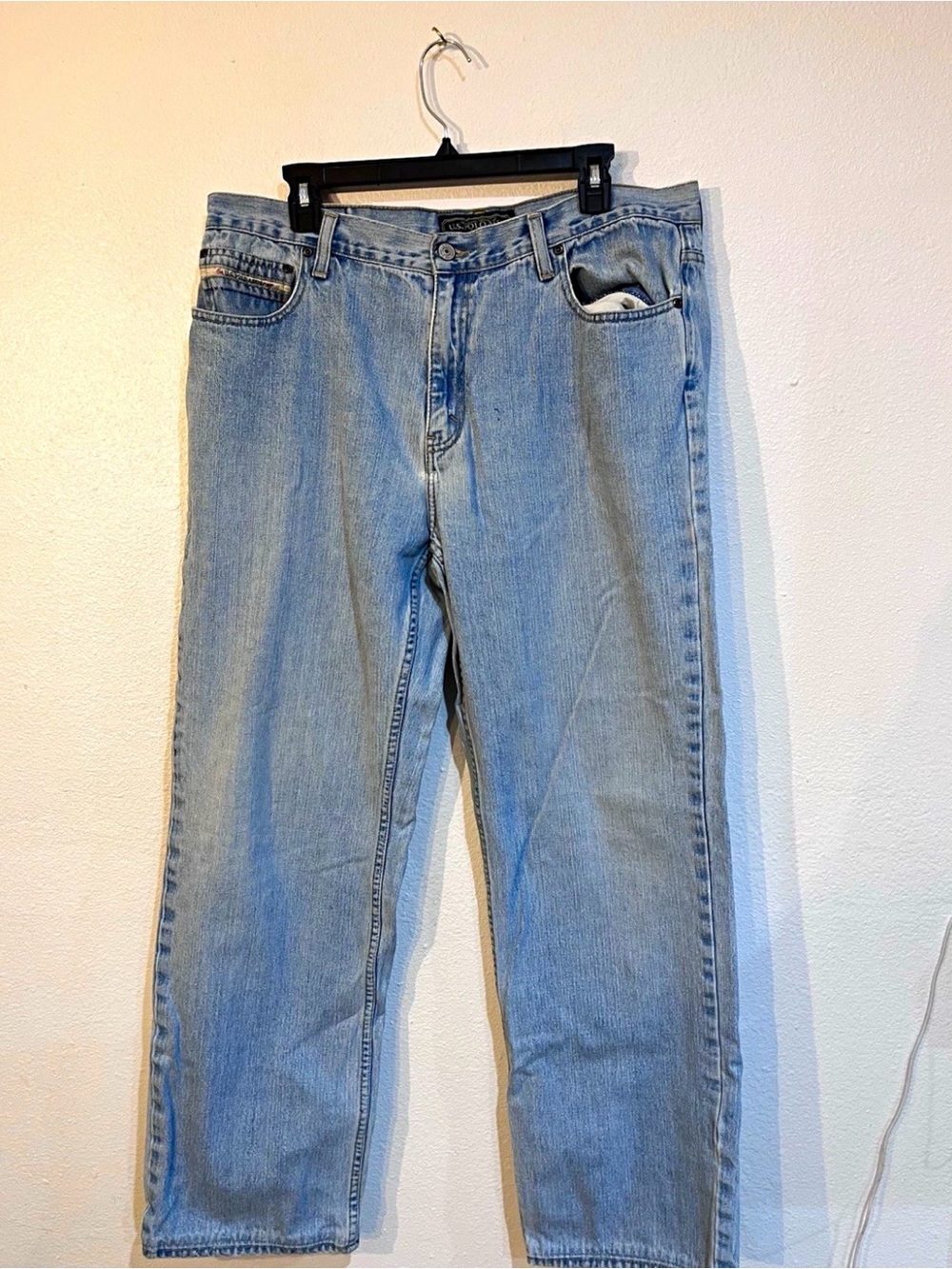 U.S. Polo Assn. Light Wash Straight Leg Jeans Mens